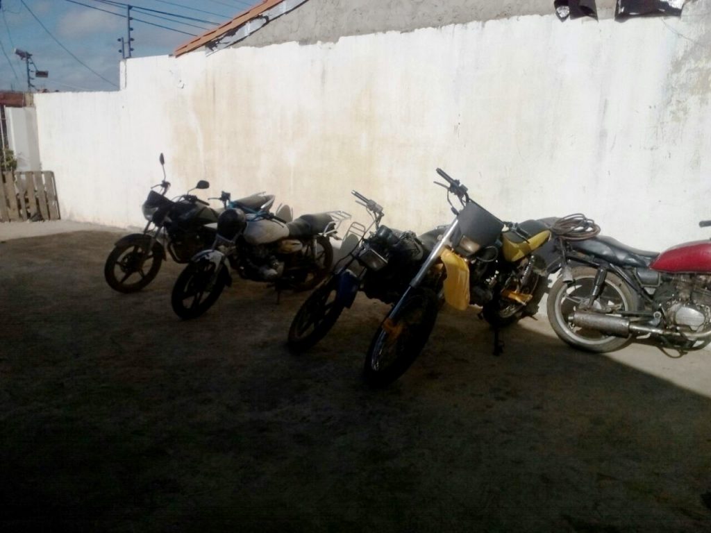 Motos retenidas durante el operativo