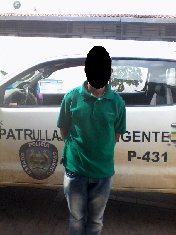 Sujeto de 23 años de edad detenido en Puerto Miranda por intentar violar a una adolescente de 17 años de edad