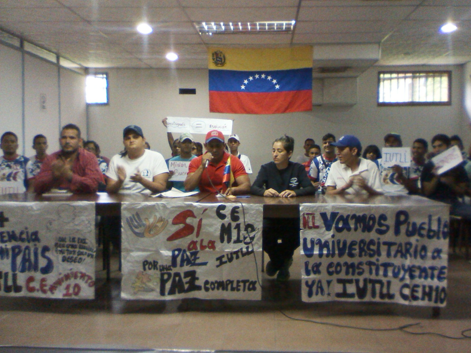 Los líderes de los centros de estudiantes en Infante realizaron el pronunciamiento público en favor de la Asamblea Nacional Constituyente