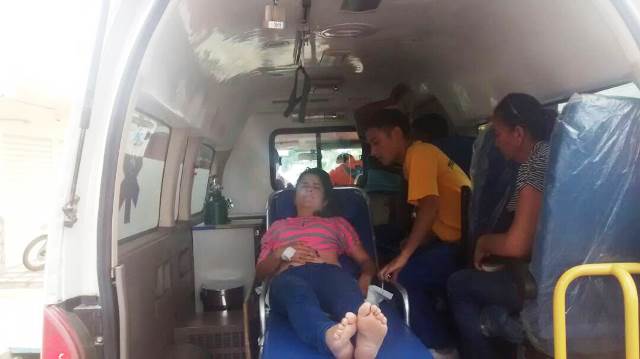 Una de las heridas trasladada hasta un clínica privada de la localidad. 
