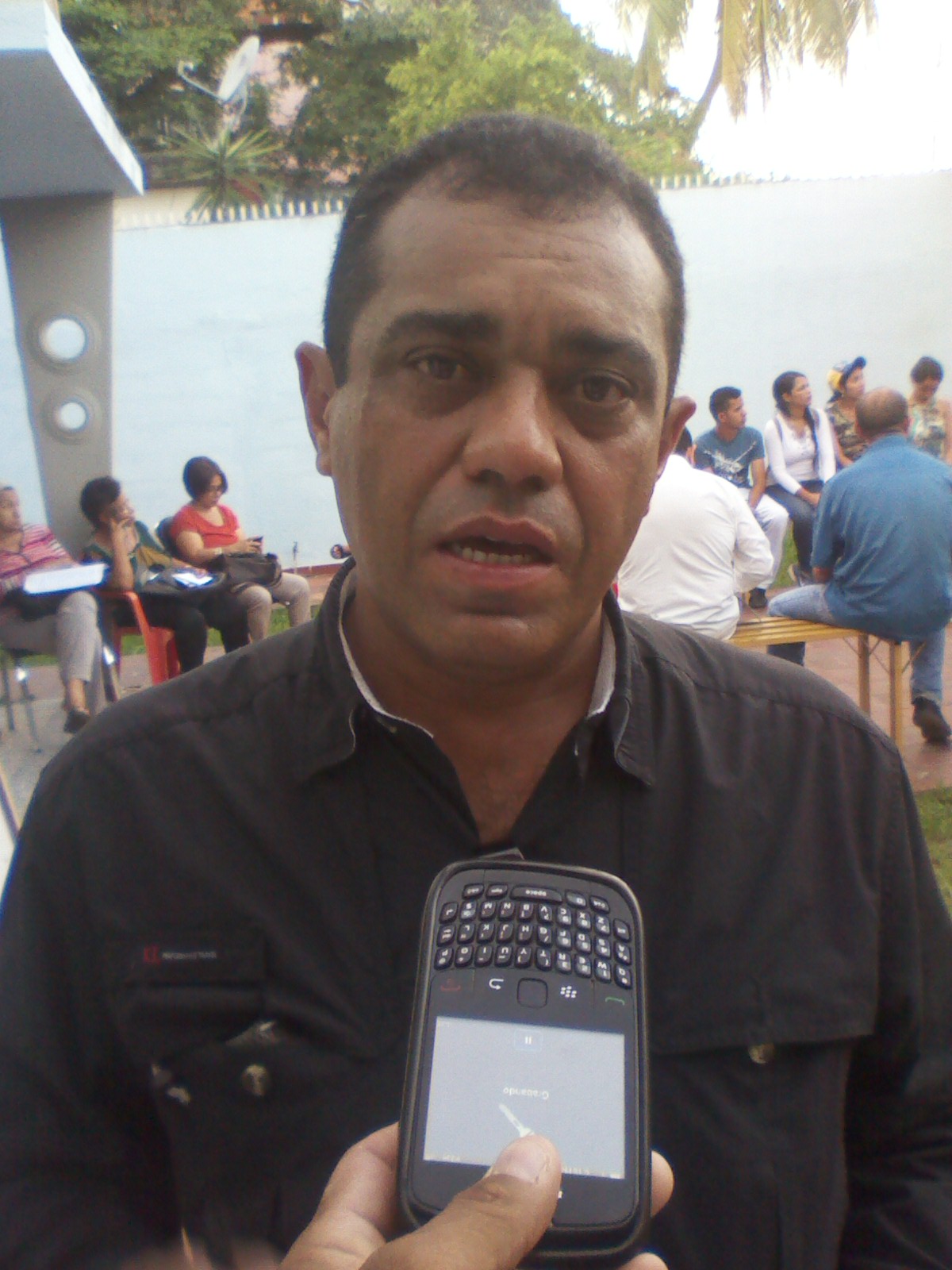 José García, coordinador Municipal de Primero Justicia al momento de ofrecer la información