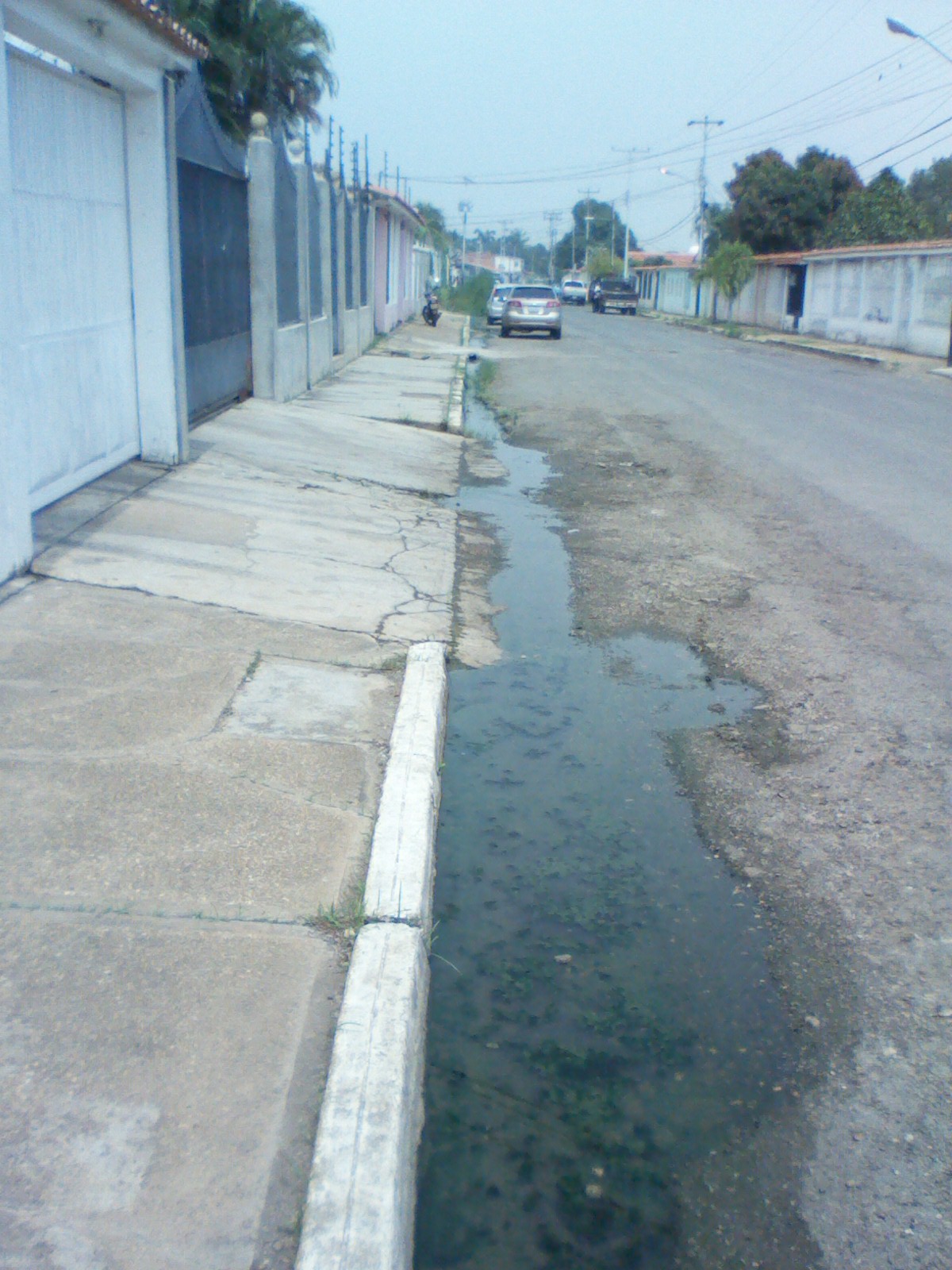 La calle 7 o calle Santa Esmeralda del sector Vipedi colapsó con la caída de la red de aguas servidas