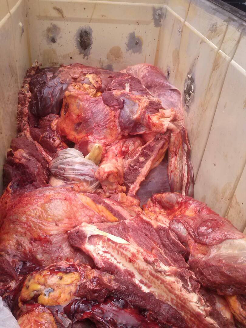 125 kilos de carne de res fueron decomisados
