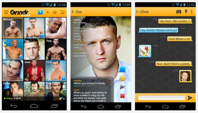 la aplicación para celulares de encuentros gays Grindr.