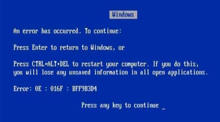 El famoso "pantallaso azul de la muerte" que marco la pauta el día de la presentación del Windows 8