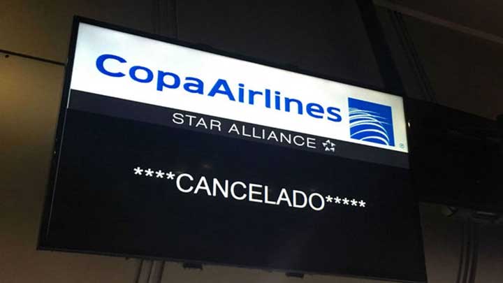 Cancelaron los vuelos entre Panama y Venezuela