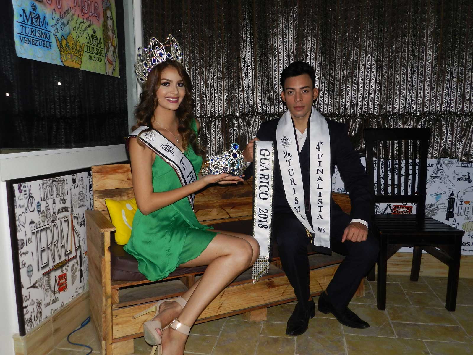 Luz Ledezma y Ronaldo Garcia, representantes de Guárico en el Miss y Mister Turismo Venezuela. 