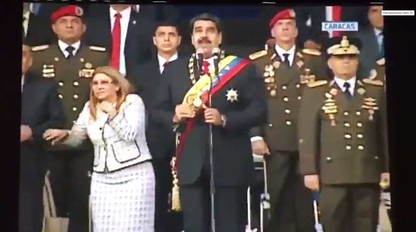 Atentado presidente Nicolas Maduro explsiones drone