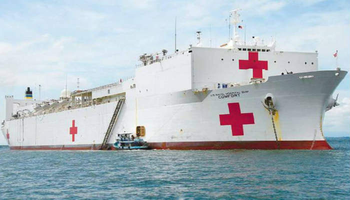 Estados Unidos tiene dos barcos hospitales