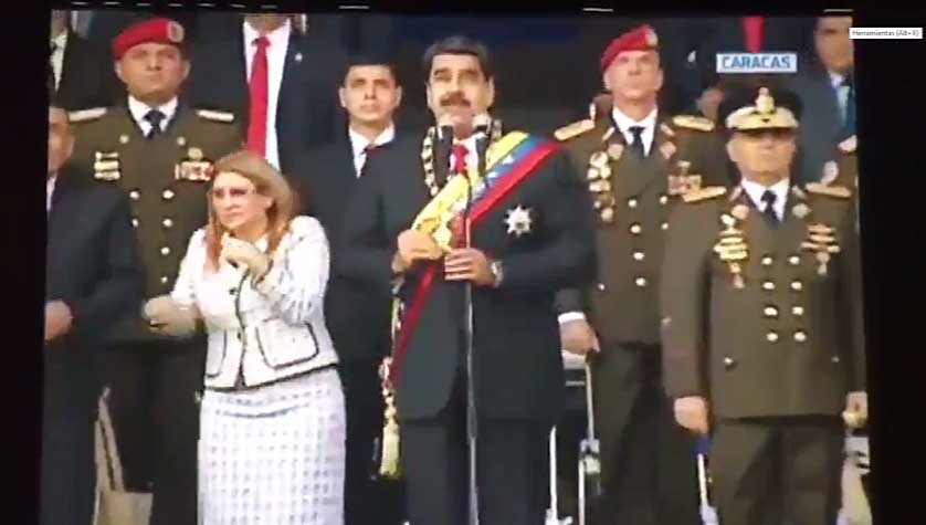 atentado bomba drone a Nicolas Maduro