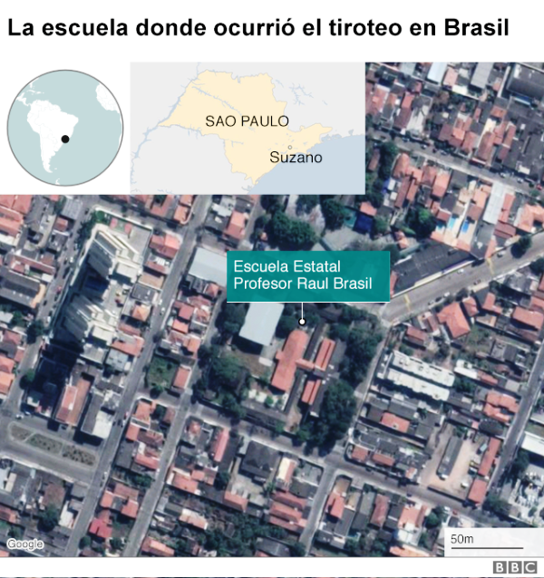 Escuela de brasil donde sucedió la masacre. 