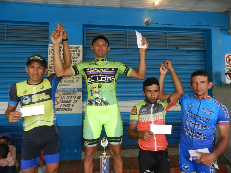 Premiación en categoría master A ciclismo chaguaramas