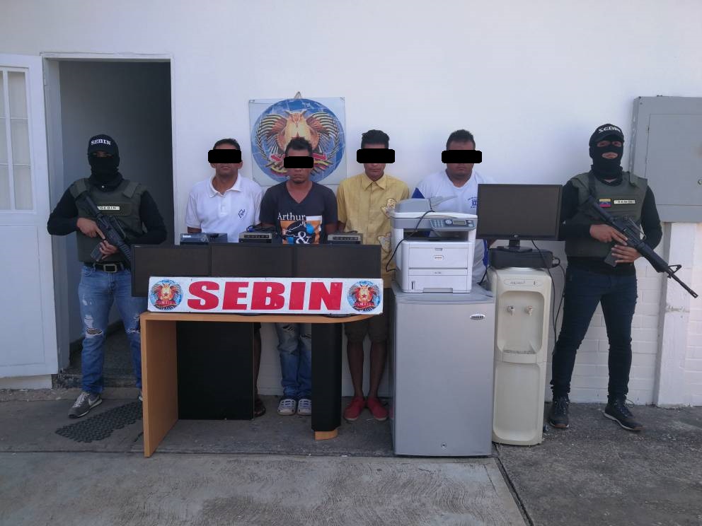 Cuatro hombres capturados luego de robar material estratégico de la empresa Petroguárico.