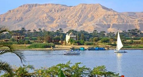 Navegable Nilo en Egipto