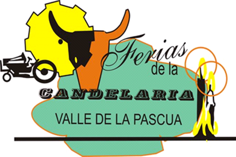 Logo de la Feria de la Candelaria diseñado por el Dr. Luis Fernando Melo en 1969 (Farmaceuta, Profesor, escritor, cronista, cantante y caricaturista vallepascuense).