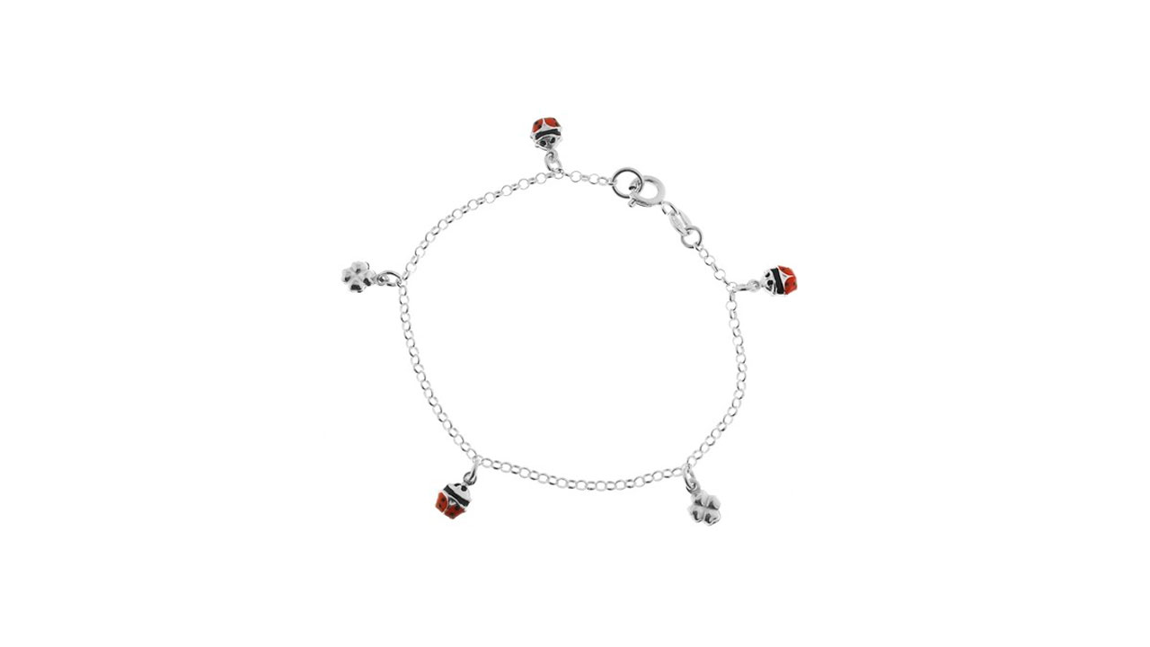 pulsera con trébol de cuatro hojas