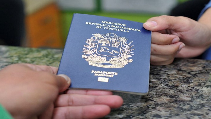 Foto referencia, pasaporte Venezolano