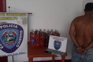 Capturaron un hombre por revender gasolina en Tucupido