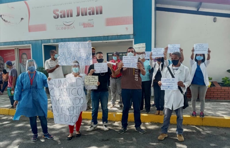 Trabajadores de la salud se unieron a la protesta
