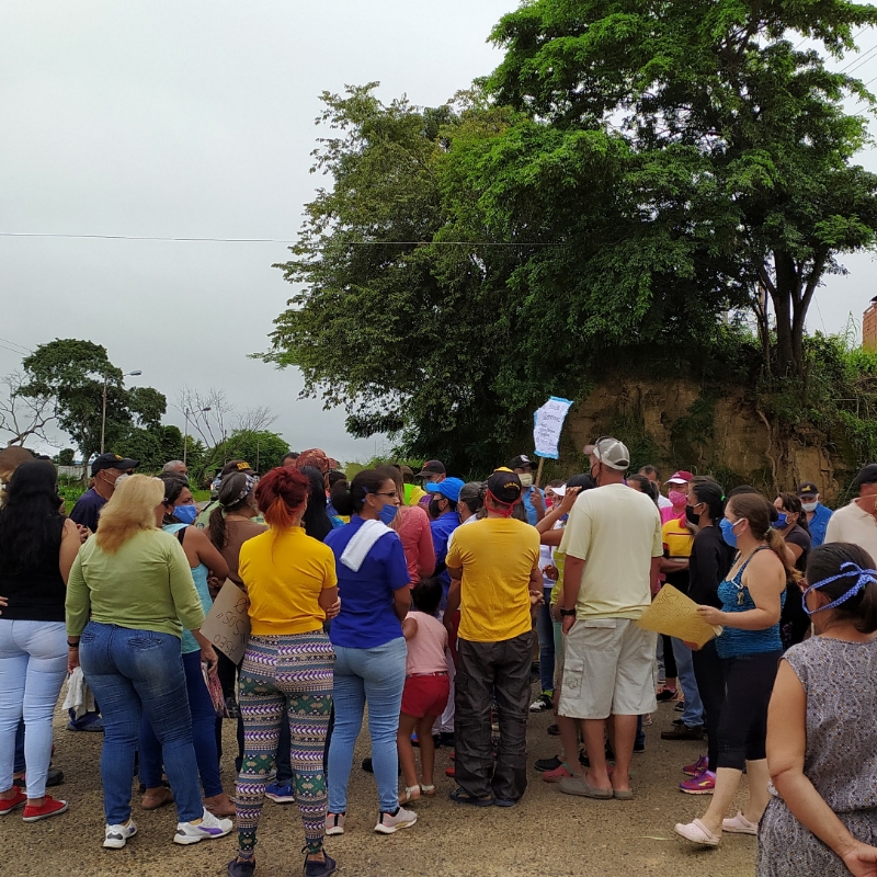 Protestaron en la entrada al Palmar