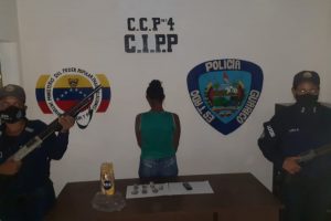 Una mujer y un policía fueron capturados por intentar ingresar drogas a la sede de Poliguarico Valle de la Pascua.