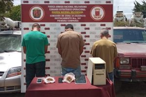 Tres detenidos en San Juan de los Morros, señalados por delitos de hurto y microtráfico de droga.