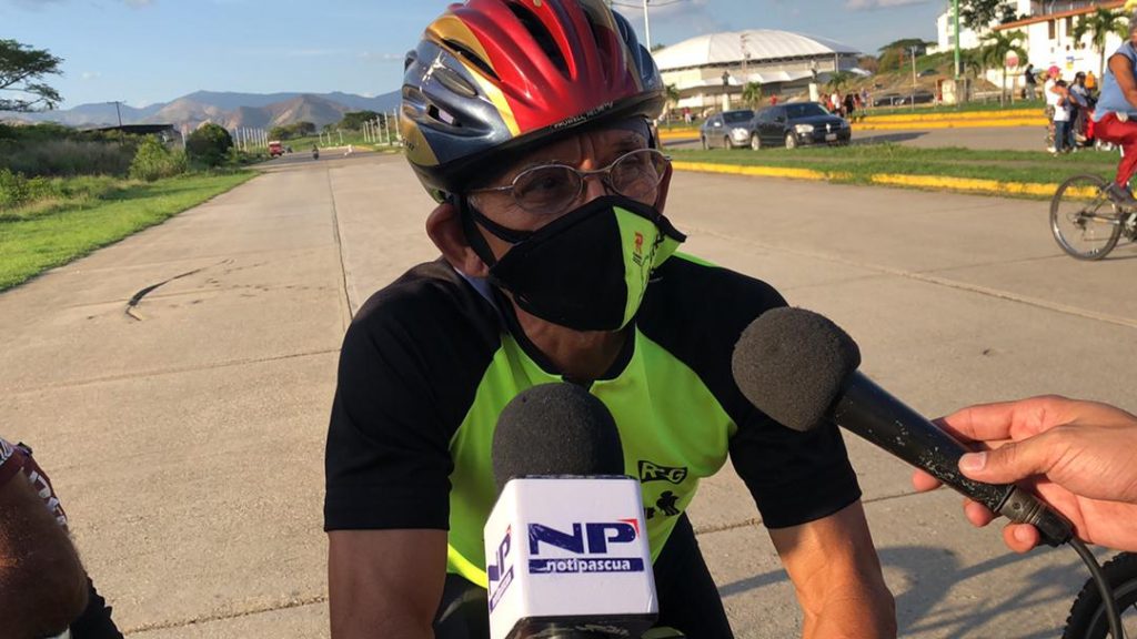 Freddy Reyes, ciclista de San Juan de los Morros.