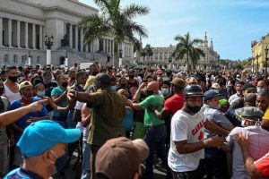 Protestas en la Habana. Imagen Cortesía.