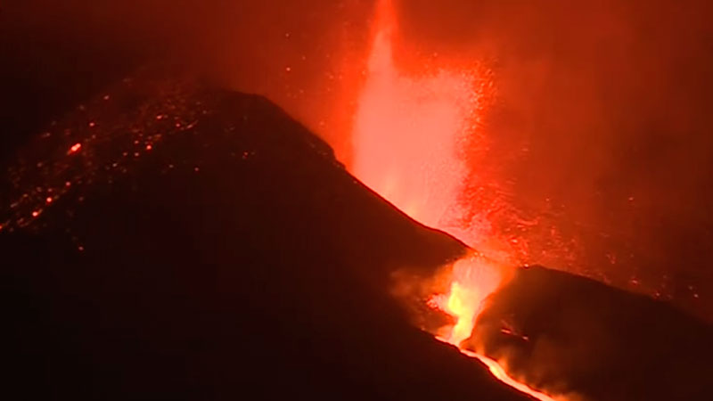 nueva grieta en el volcán la Palma España