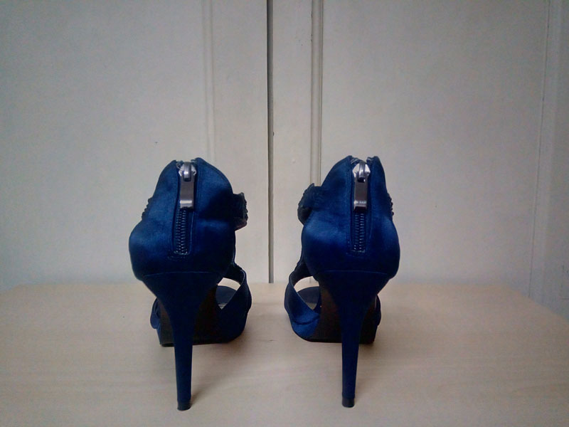 zapatos tacon aguja azul marino