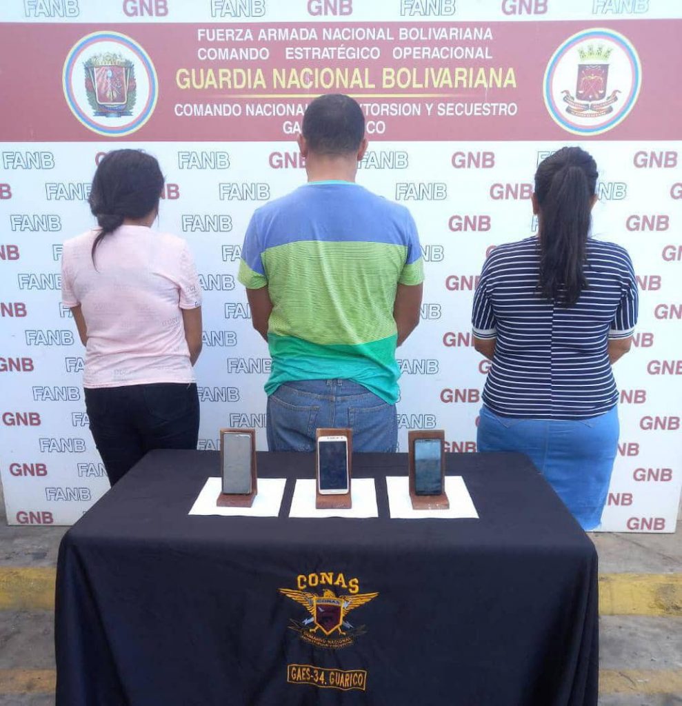 Tres detenidos por simular un secuestro en La Pascua, Guárico.