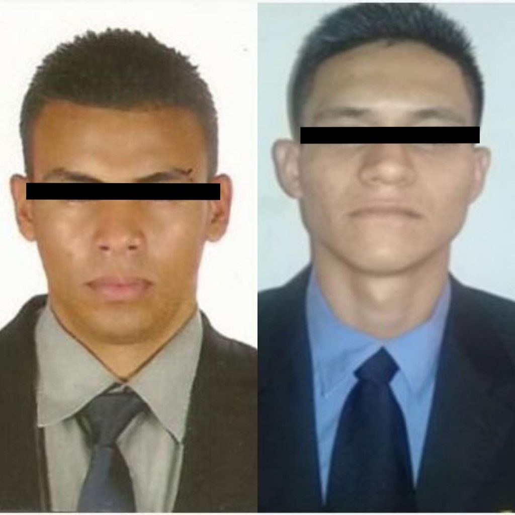 Los funcionarios fueron identificados como Orangel David Castañeda Armas, 26 años, y Eulises Javier La Rosa Noriega, de 23.