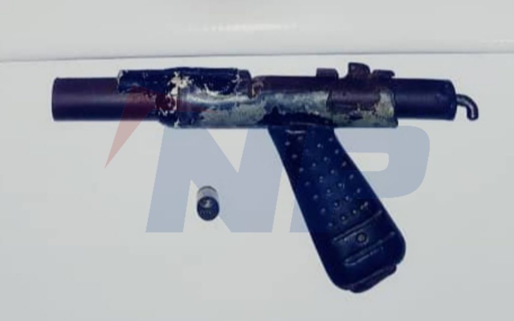 Arma de fabricación casera utilizada en el asesinato accidental 