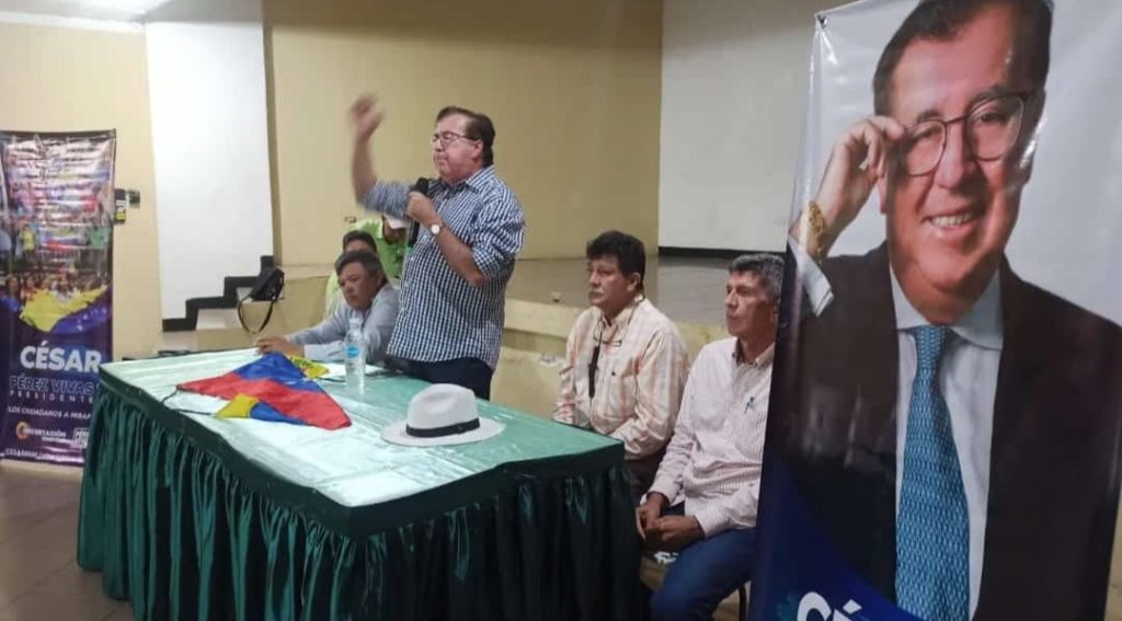 César Pérez Vivas promueve su candidatura presidencial en Valle de la Pascua
