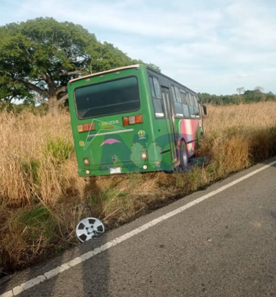 El autobús iba desde Maracay hasta Zaraza. Ningún pasajero resultó herido