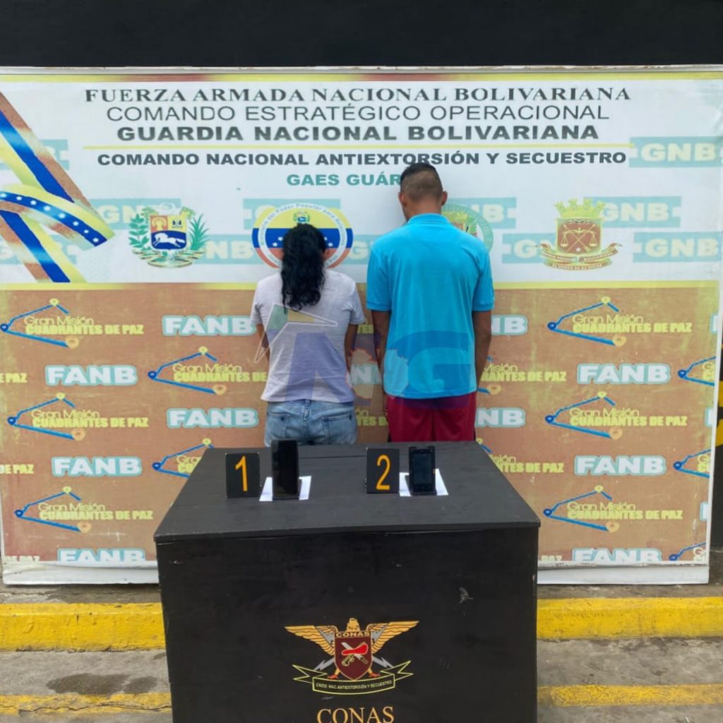 El hombre y la mujer fueron capturados en el sector Las Garcitas.